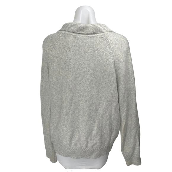 Tahari Women's Gray Long Sleeve Collared Button Up Cardigan Sweater Top Size XL - Picture 2 of 4